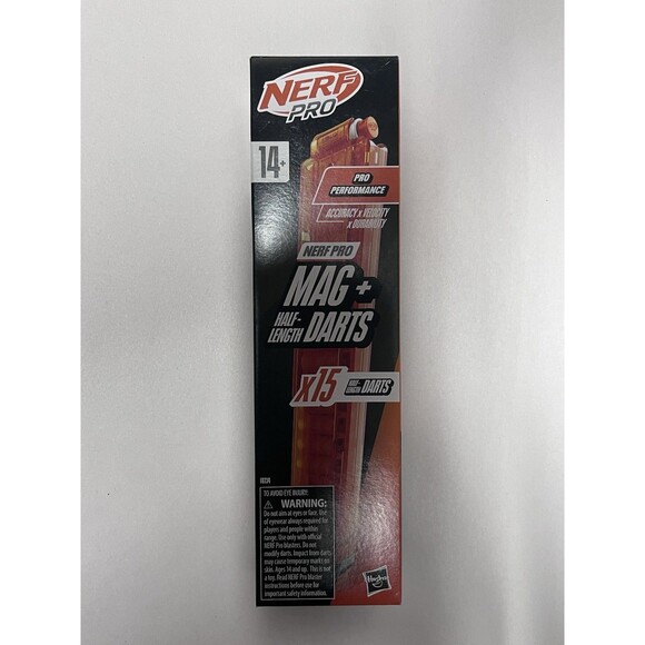 Nerf Pro Mag with 15 Half-Length Darts Magazine plus Refills for Torrent Sender - Picture 1 of 4